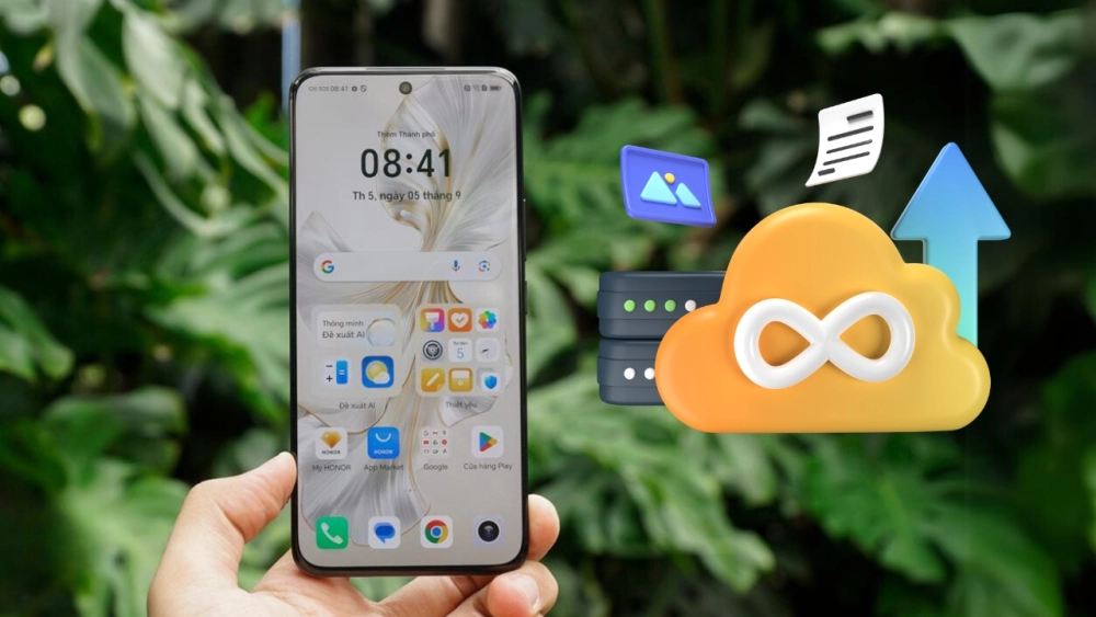 Dung lượng lưu trữ đang được tối ưu, minh họa hiệu quả quản lý bộ nhớ trong.