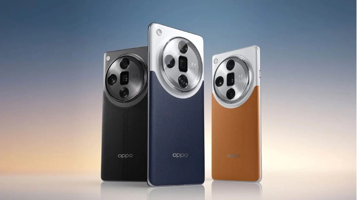 Thiết kế OPPO Find X7 mới với camera tròn và lưng da-kính độc đáo.