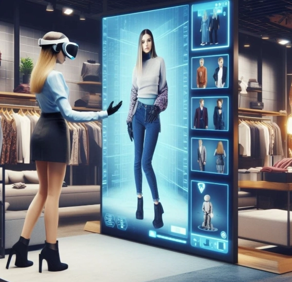 Trải nghiệm mua sắm ảo AR/VR giúp bạn thử đồ tại nhà.