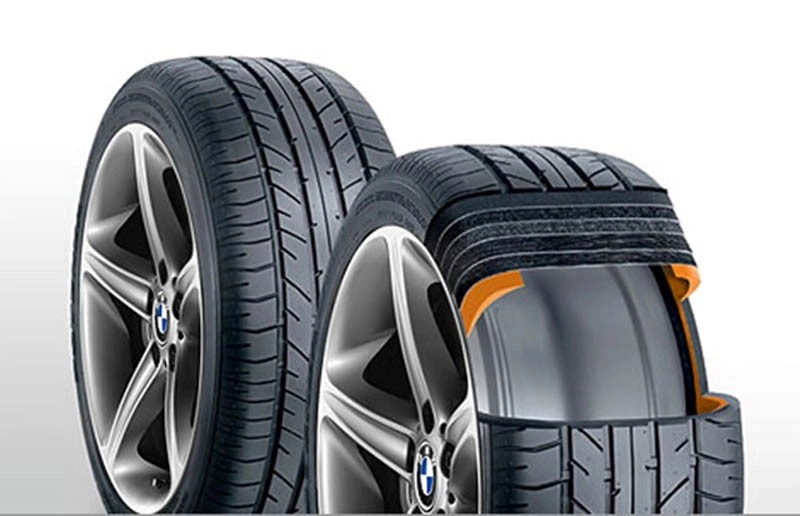 Cận cảnh cấu trúc lốp, minh họa nguyên lý hoạt động của lốp runflat độc đáo.