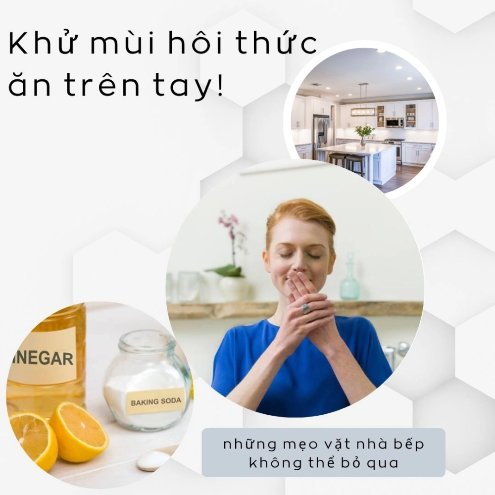 Khử mùi hôi thức ăn trên tay bằng baking soda