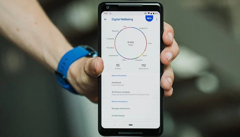 Giao diện Digital Wellbeing hiển thị thời gian sử dụng – Quản lý app Android.