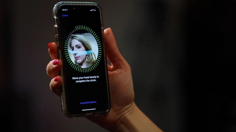Hướng dẫn quét khuôn mặt trong Face ID.